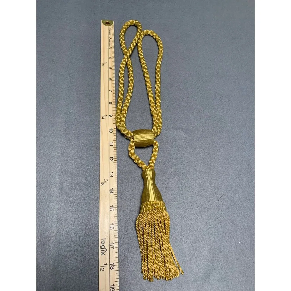 Vintage Gold Tassel Curtain Tiebacks 18